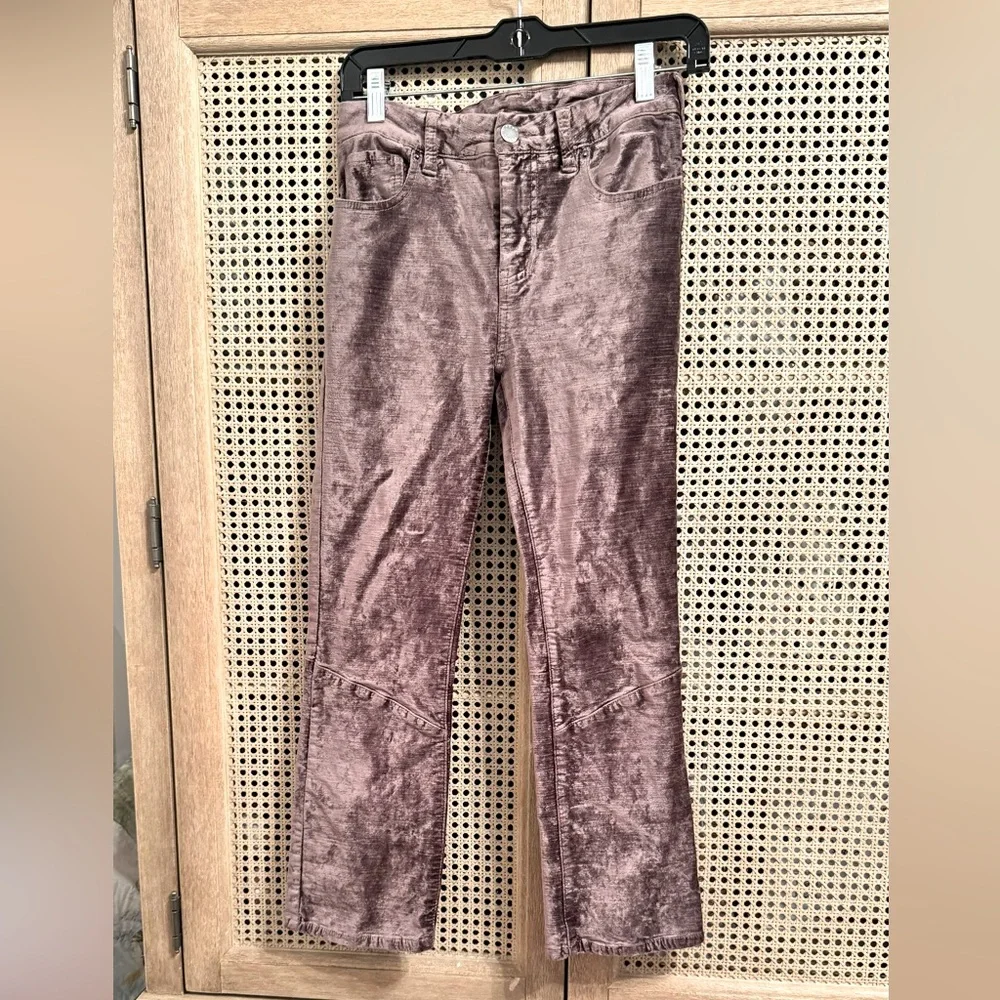 Free People Velvet Crop Flare Pants / Jeans Size 26